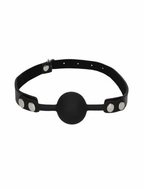 Black & White Silicone Ball Gag  |   Restraints Bondage Black