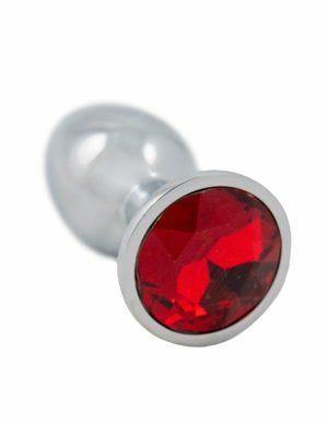 Booty Buddies – Chrome Plug With Red Gem  |   Anal Toys Anal Toys Anal Toys