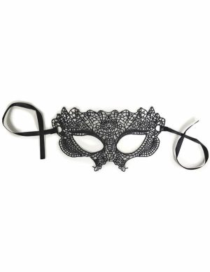 Bound To Love Selena Black Lace Eye Mask  |   Fetishwear Bondage Black