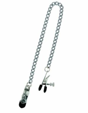 Broad Tip Jewel Chain Nipple Clamps  |   Nipple Play Bondage Nipple Play