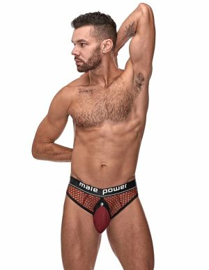 Cock Pit Cock Ring Net Thong  |   Fetishwear Bondage Black