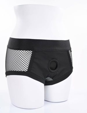 Em.Ex Fit Fishnet Boxer Brief Harness  |   Queer Friendly Queer Friendly Black