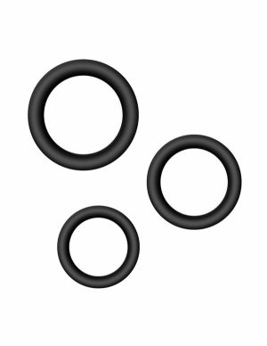 Enhancements 3Pc Thick C-Ring Set  |   Men’s Toys Men's Toys Black