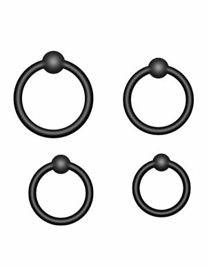 Enhancements 4 Pc Performance C-Ring Set  |   Men’s Toys Men's Toys Black