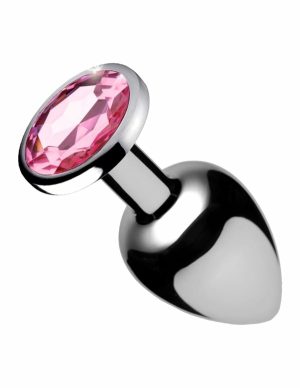 Fem Gem Chrome Jewel Plug With Pink Gem  |   Anal Toys Anal Toys Anal Toys