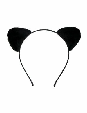 Fuzzy Cat Ears Headband  |   Fetishwear Bondage Black