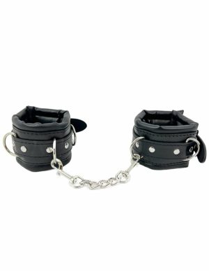 Lovers Pain Padded Handcuffs  |   Restraints Bondage Black