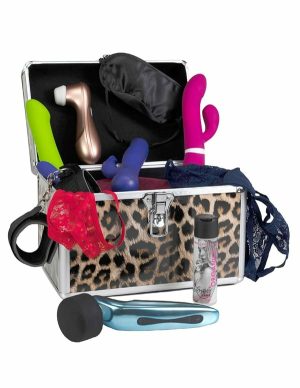 Mini Leopard Pleasure Chest With Lock Set  |   Travel Ready Sex Toys Leopard