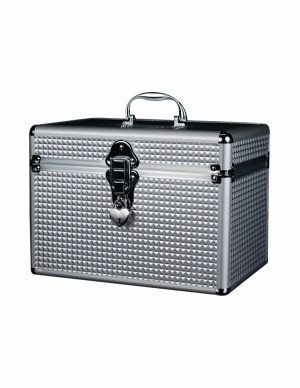 Mini Silver Prism Pleasure Chest With Lock Set  |   Travel Ready Sex Toys Silver