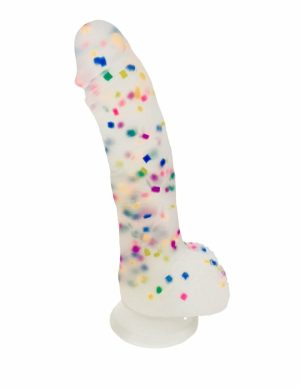 Never Lonely Cumfetti Cake 7.75 Inch Dildo  |   Realistic Penises Realistic Penises Multi