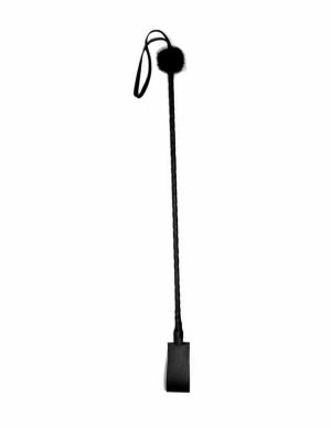 Noir Necessities 24 Leather Riding Crop – Vertical  |   Impact Play Bondage Black