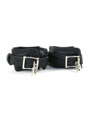 Noir Necessities Padded Wrist Cuffs  |   Restraints Bondage Black