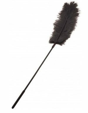 Ostrich Feather Tickler  |   Impact Play Bondage Black