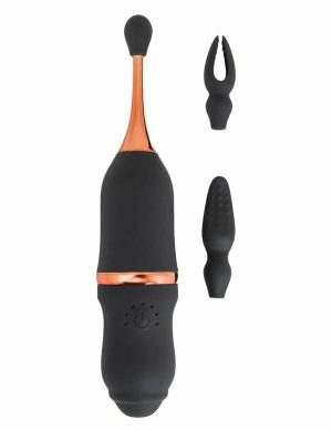 Play Together Pen Teaser Vibrator  |   Clitoral Toys Clitoral Toys Black/Gold