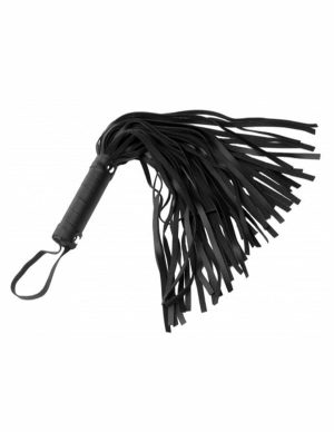 Pleather Pleasure Mini Flogger  |   Travel Ready Sex Toys Black