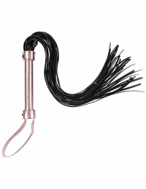 S&M Flogger With Handle  |   Impact Play Bondage Black/Gold