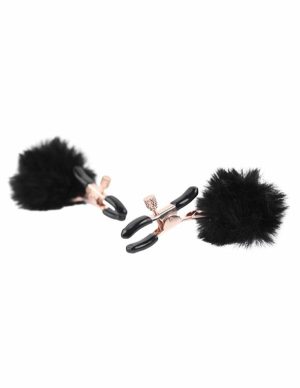 S&M Puff Nipple Clamps  |   Nipple Play Bondage Black/Gold