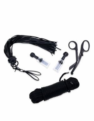 Sportsheets Tied And Twisted Bondage Kit  |   Kits Bondage Black