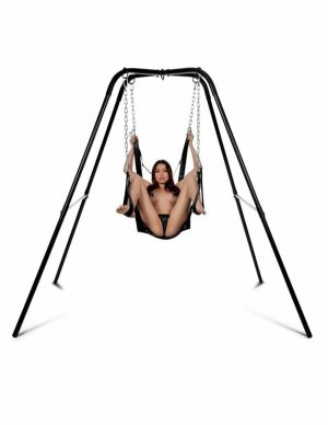 Strict Extreme Sling And Swing Stand Set  |   Sex Furniture Sex Furniture Black