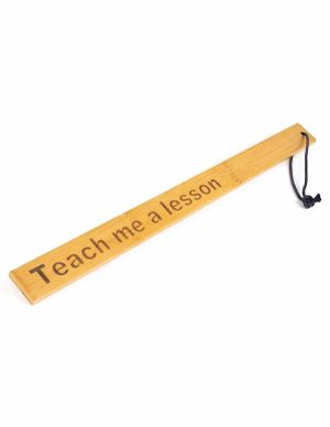 Teach Me A Lesson – Bamboo Wood Paddle  |   Impact Play Bondage Impact Play