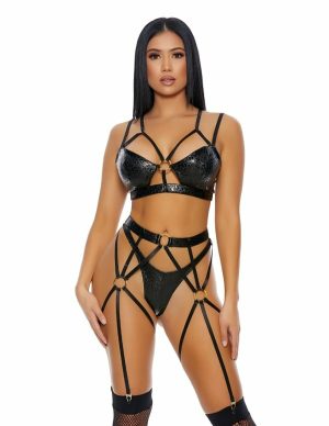 Thats My Spot 3Pc Set  |   Fetishwear Bondage Black