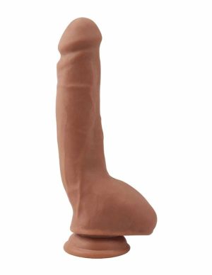 Vitamin D 9.25 Inch Poseable Dildo With Balls – Caramel  |   Queer Friendly Queer Friendly Caramel