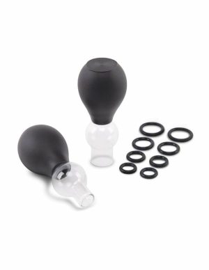 Size Up Nipple Pump Set  |   Nipple Play Bondage Clear/Black