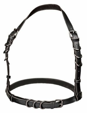 Euphoria Plus Size Halter Buckle Harness  |   Fetishwear Bondage Black