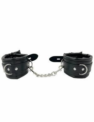 Lovers Pain Padded Ankle Cuffs  |   Restraints Bondage Black